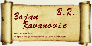 Bojan Ravanović vizit kartica